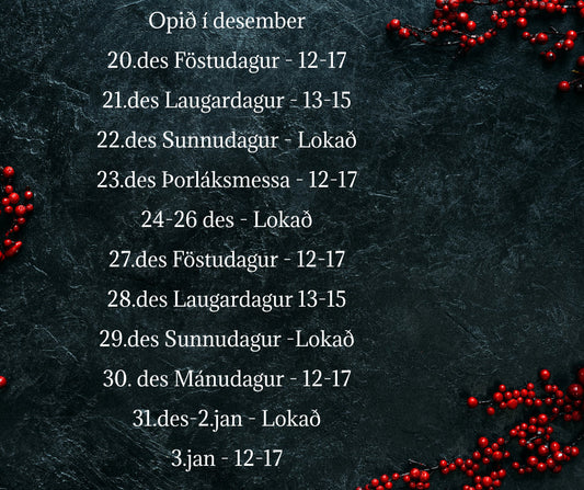 Opið í desember